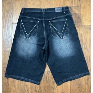 Men's Vintage Paco Jeans 13" Black Faded Baggy Skate Jorts Shorts Sz 33 VTG